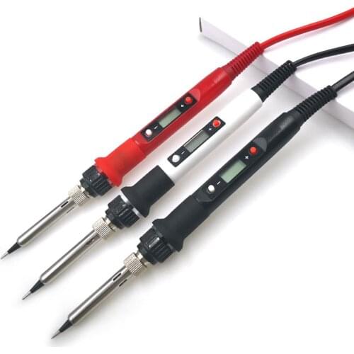 80W Soldering Iron LCD Digital Display Temperature Adjustable US/EU Electric Solder Iron Welding Rework Station Repair Tools