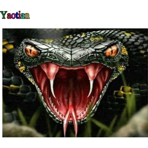 5d diy diamond painting Animal snake kit animal cross stitch mosaic diamond embroidery home decoration 2022 new year gift