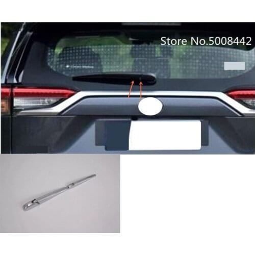 Car Trim ABS Chrome Rear Glass Wiper Nozzle Cover Tail Window Frame 3pcs For Toyota RAV4 2019 2020