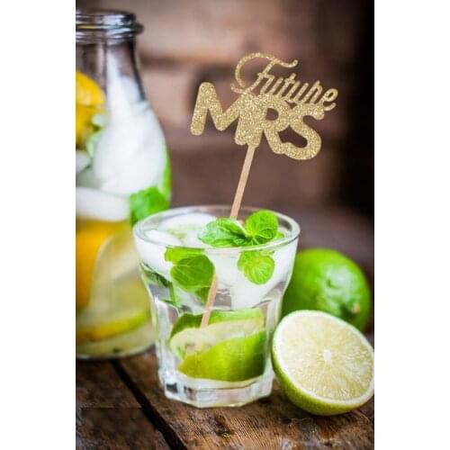 Glitter FUTURE MRS Stir sticks food skewers wedding Valentines Day Bridal Shower drink birthday party decorations