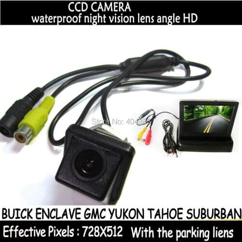 Parking Sensor High Resolution 4.3" Color Car RearView Mirror Monitor And CCD Camera for BUICK ENCLAVE GMC YUKON TAHOE SUBURBAN