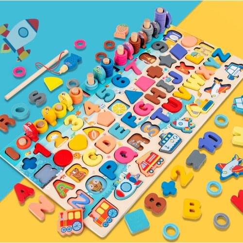 Childrens Toys Wooden Magnetic Fishing Boy Little Girl Intelligence Development Baby Puzzle Early Education Wooden