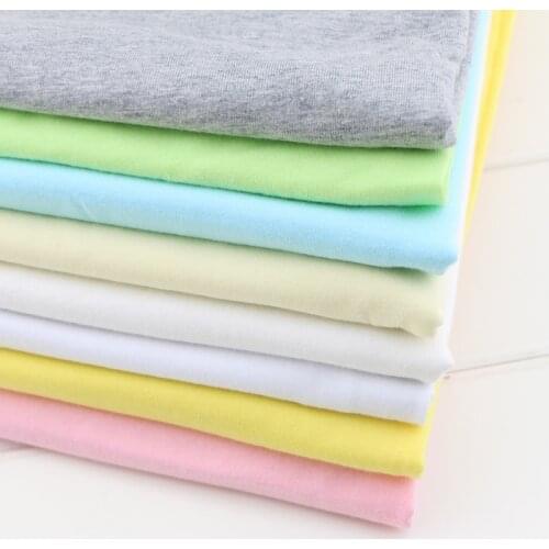 50*160cm Elastic Cotton Knitted Jersey Fabric for DIY Sewing Baby Cotton Clothing making fabric by half meter