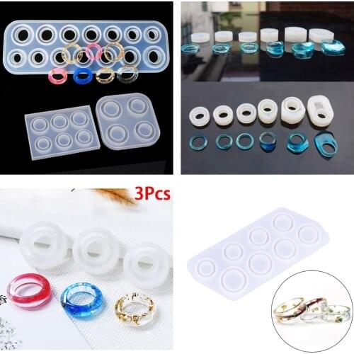6/14 Hole Rings Mold Crystal Handmade DIY Making Ring Jewelry Silicone Mold Epoxy Mould Epoxy Resin For Jewelry Making