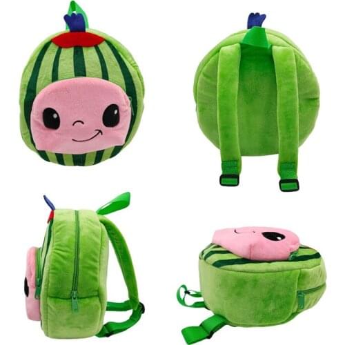 Cocomelon Little Plush Backpack Cute Cartoon Watermelon Childrens Kindergarten Schoolbag Kawaii Baby Bag Toy Kids Birthday Gift
