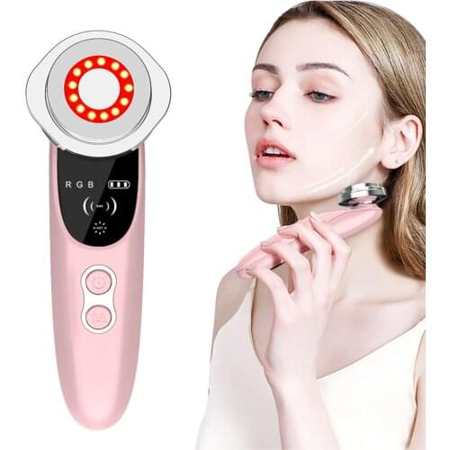 Face Massager Radio Mesotherapy Skin Rejuvenation LED Facial Lifting Beauty Vibration Wrinkle Radio Frequency Removal Anti Aging