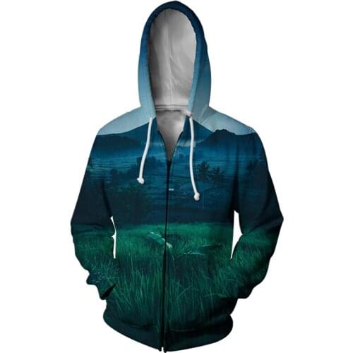 JUMEAST Men 3D Printing Fashion Zipper Hoodies New Arrivals Zipper Hooded Men Casual Loose Hoodie for Men Autumn Spring