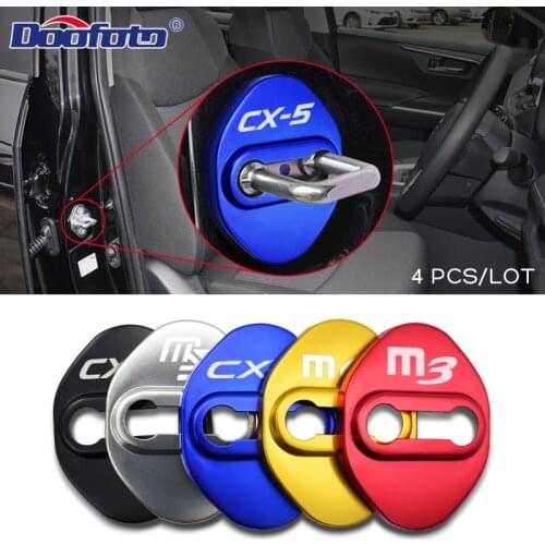 Car Door lock Cover Stickers For Mazda CX-5 CX5 CX3 CX-3 MS M3 M6 CX 3 5 6 7 9 MX5 CX30 CX7 CX9 bm Emblems Case Accessories