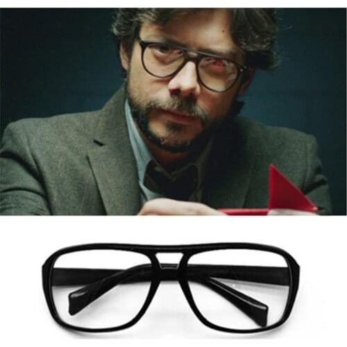New La casa De papel Money Heist El profesor (Professeur) Glasses Eyewear Mask Sunglasses Props Decor Alvaro Morte Cosplay Gifts