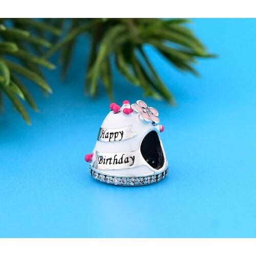 Fit Original Charm Bracelet 925 Silver Enamel Ice Cream Fruit Birthday Cake Bead For Making Women Dughter Grandma Berloque 2021