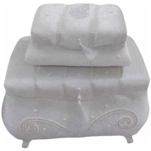 Pamela Luxury Cubic Zirconia Tassels 2'li Dower chest Cream