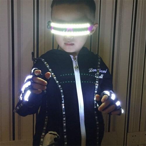 Birthday Gift LED Luminous Flashing Illuminate Children Gloves Led Party Glasses Stage Show Event Party Supplies