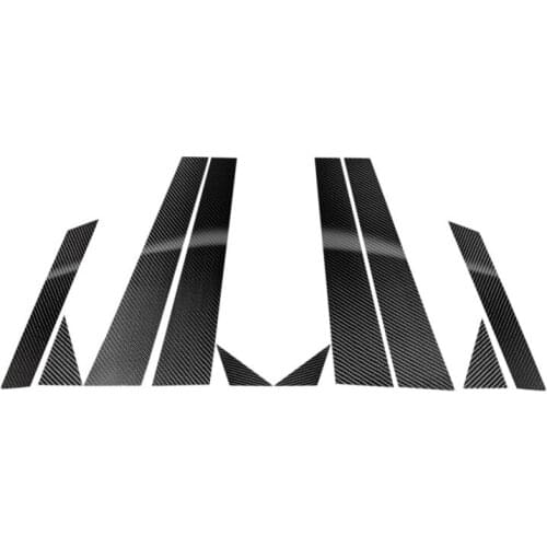 Fit For Audi A4 L 2017real carbon fiber center column B-pillar sticker anti-collision decorative strip car exterior modification