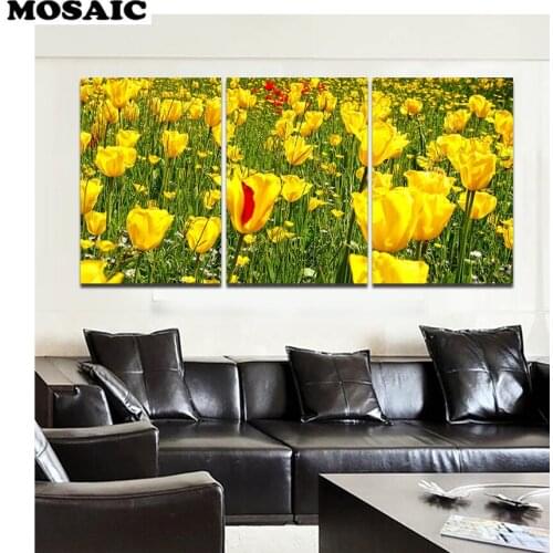 Full,square/Round Diamond Embroidery sale,Diy,Diamond Painting Yellow tulips,5D,Mosaic,rhinestone,wall painting,art and crafts
