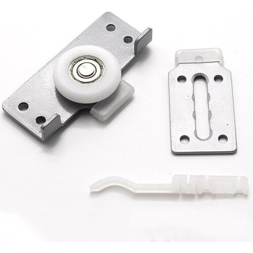 1PC Sliding Door Stainless Steel Adjustable Bearing Pulley Wardrobe Door White Nylon Single Wheel Wardrobe Hardware Accessories