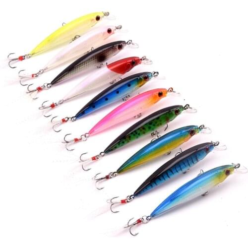 Feather Mino Hook Bonic Fishing Lure Three Anchor High Carbon Steel Fake Hook 9cm 8g Artificial Fishing Equipment Hard Bait