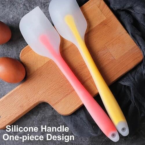 Silicone Cream Baking Scraper Non Stick Butter Spatula Cutter Chocolate Smoother Heat Resistant Kitchen Pastry Tools
