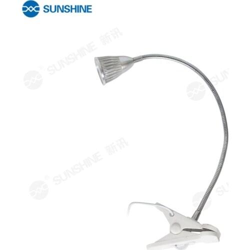 SUNSHINE SS-802 LED Clip on Desk Lamp Table Lamp Clip Study Work Lamps Flexible Gooseneck Table Light for Reading Book Computer