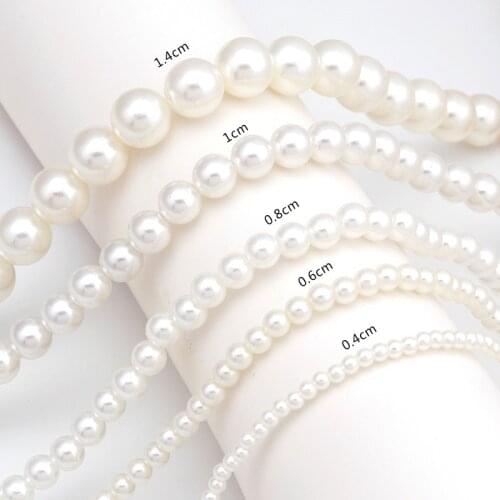 Fresh Style Small Ball Simulated Pearl Necklaces for Women 5 Sizes Female Clavicle Chain Necklaces Valentines Day Jewelry Gifts