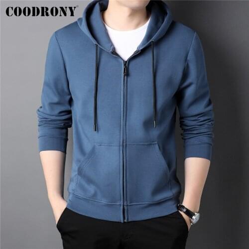 COODRONY Brand Autumn Winter New Arrival Casual Hooded Sweatshirt Streetwear Fashion Soft Warm Cotton Hoodies Men Clothing C4030