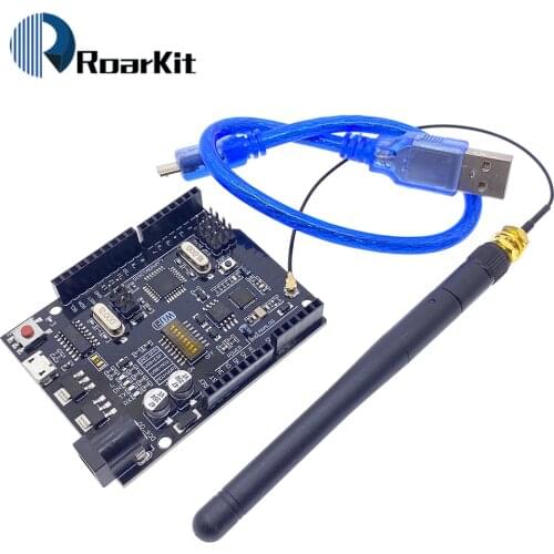 UNO R3 + WiFi ATmega328P+ESP8266 (32Mb memory) USB-TTL CH340G For Arduino Uno NodeMCU WeMos ESP8266 One New Arrival