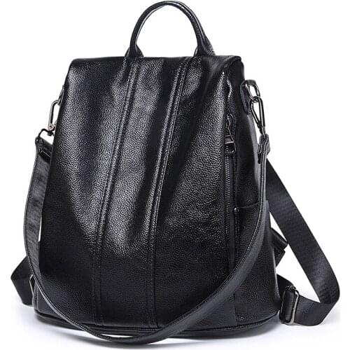 Genuine Leather Women Backpack For Girls 2018 Backpacks School Backpacks Female Fashion Girls Bags Ladies Backpack Travel C645