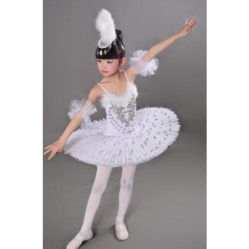 New Professional Ballet Dance Dress 4 Color Swan Lake Tutu Dress Girls Ballet Costume Children Dance Wear