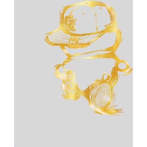 Gold Patch Iron on Transfers Patches For Clothes stickers Stripes Applique Heat Transfer Patch On Children T-shirt DIY Decor