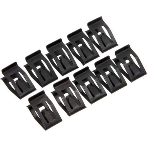 10Pcs Universal Car Front Console Dash Dashboard Auto Trim Metal Retainer Black Rivet Fastener clip