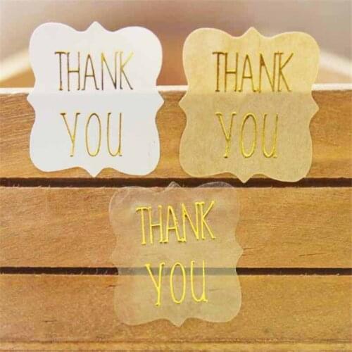 120pcs/lot Irregular multi style thank you design stickers Self-adhesive seal Label Stickers Gift Bag Decorate