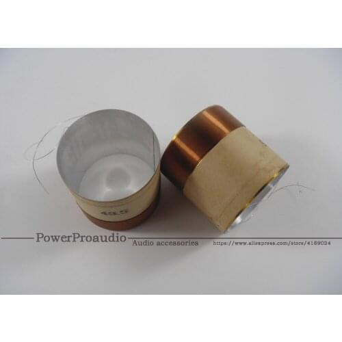 2PCS 49.5 Bass Voice Coil Round Copper Two Layers White Aluminum Diameter 49.5mm Woofer Speaker Voice Coil Accessorie