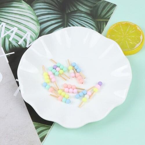 2Pcs/Set Dollhouse 1:12 Miniature Food Colorful Lollipop Gourd Mini Model