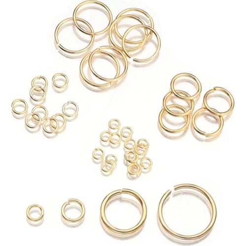 3mm to 10mm Real Gold 18K Copper Open Jump Ring Split Rings Connectors Diy For Jewelry Making Supplies Accessories Wholesale