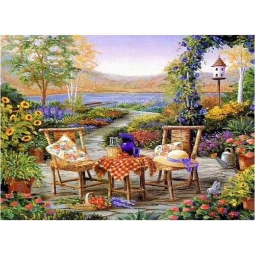 3D Diamond Embroidery Garden flowers picture of Rhinestones Mosaic 5D DIY Diamond Painting Full square/Round Decor crafts FG1181