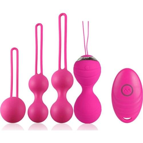 5pcs Vaginal tighten Exercise Kegel Balls 10 Speed Vibrating eggs Silicone ball G Spot Vibrator Erotic sex toy for Women
