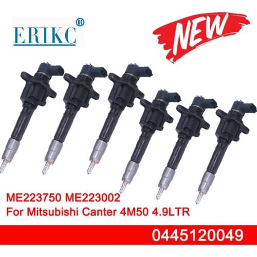 6PCS 0 445 120 049 Common Rail Injector Assembly 0445120049 For Mitsubishi Canter 4M50 4.9LTR For MMC-NFZ ME223750 ME223002