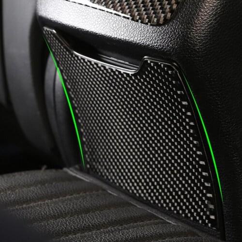 Car Carbon Fiber Rear Armrest Storage Box Panel Cover Decorative Trim For Mercedes Benz C Class W205 C180 C200 C300 GLC260