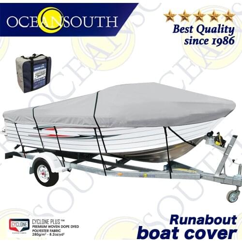 Oceansouth Runabout Boat Cover Heavy-Duty Marine Water Sun proof UV Protection Mooring Cover Boat Accessories