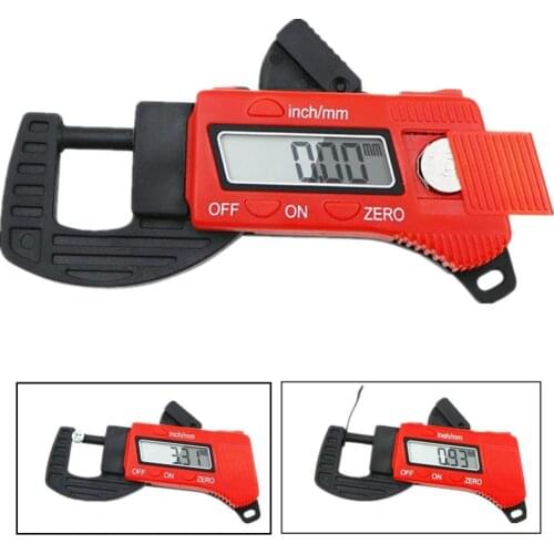 Digital Display Thickness Gauge 0-12mm LCD Electronic Carbon Fiber Meter Width Measure Tools HY13