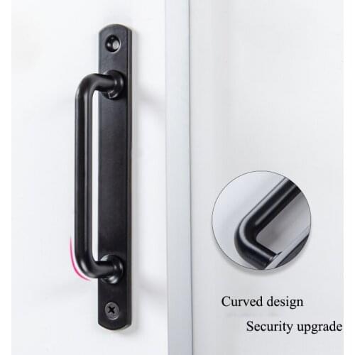 Zinc alloy black door handles balcony bedroom kitchen door pulls furniture handle door hardware