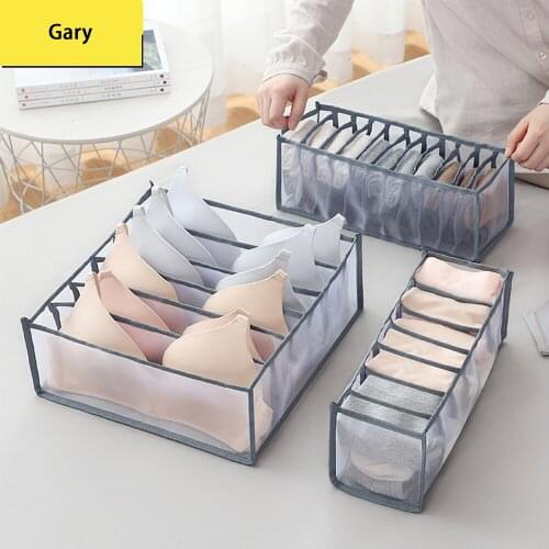 Underwear Storage Organizer Drawer Divider, Foldable Breathable Bra Storage Boxes Closet Divider for Storting Panty Socks