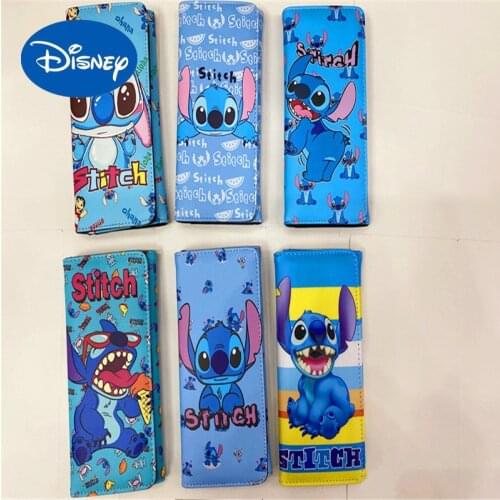 Disney Interstellar Baby Stitch Long Wallet Stitch Peripheral Cute Cartoon Large Capacity Card Holder Multi-card Card Holder