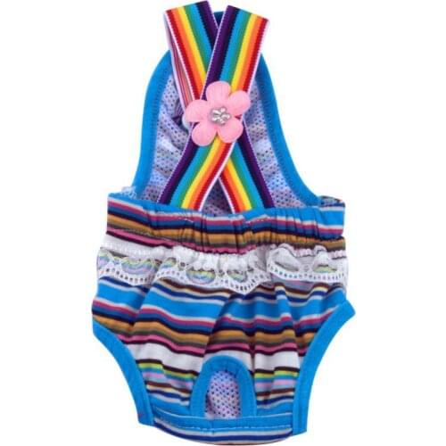 Pet Physiological Pants Polka Dot Striped Female Dog Underwear Sanitary Diaper