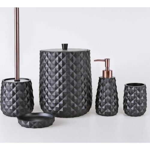 By Selim SELİM BATHROOM SET PYRAMID SBNY141SYH15RS BLACK