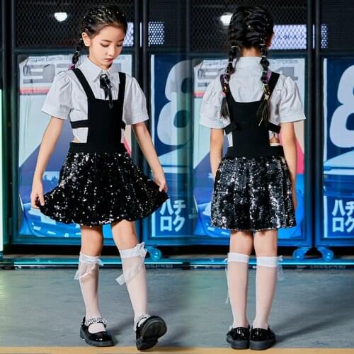 Sequins Girl Sets Jazz Dancewear Summer Festival Clothing Designer Clothes Catwalk Show Costume Hip-Hop Dance Clothes DL8322