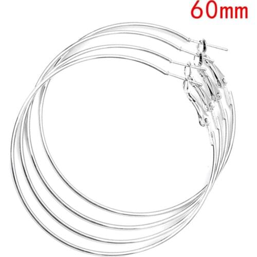 LF 20pcs White K Ear Rings Alloy Hoop Earrings Jewelry Finding Ear Ring Earrings For Women Diy Jewelry Making Accessories