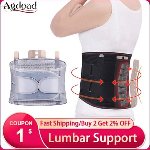 Lumbar Support Belt Disc Herniation Orthopedic Medical Strain Pain Relief Corset For Back Spine Decompression Brace Self-heating