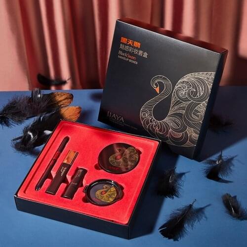 Black Swan Makeup Gift Box Set Air Cushion BB Cream Moisturizing Non-Stick Cup Lipstick Mascara Eyeliner Kit Beauty Cosmetics