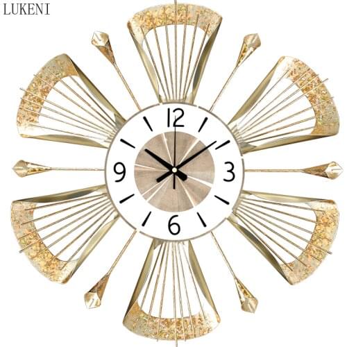 Wall clock living room fashion creative simple clock modern light luxury art Nordic home dining room decoration
