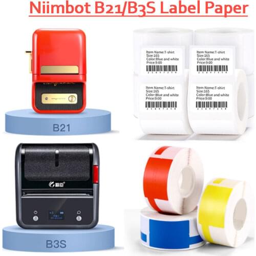 Niimbot B21 Label Maker Tape Aangepast Label Print Papier Standaard Gelamineerd Kantoor Etikettering Tape Vervanging Voor